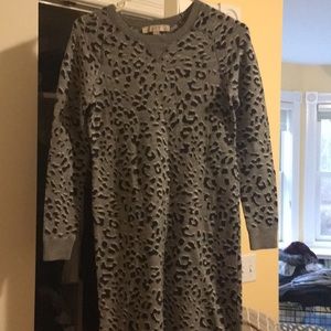 Cute animal print knit dress